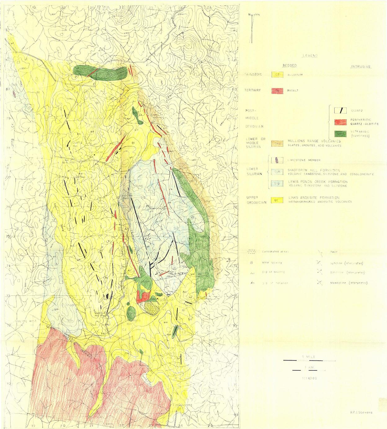 Geology of Godolphin at Byng-Guyong